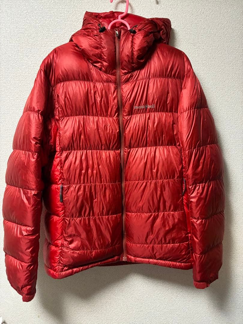 モンベル mont bell アルパイン ダウンパーカー レッド L 廃盤