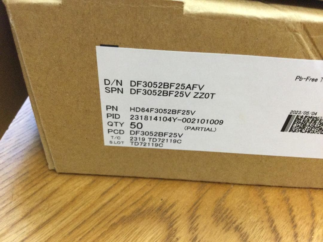 DF3052BF25V = HD64F3052BF25V ルネサス 50個