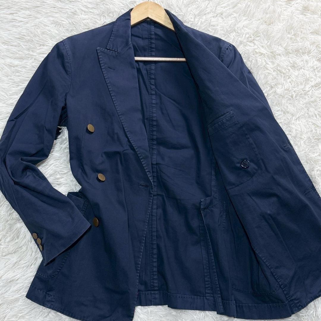 BOGLIOLI COAT ネイビーブルー ダブルブレストジャケット　42
