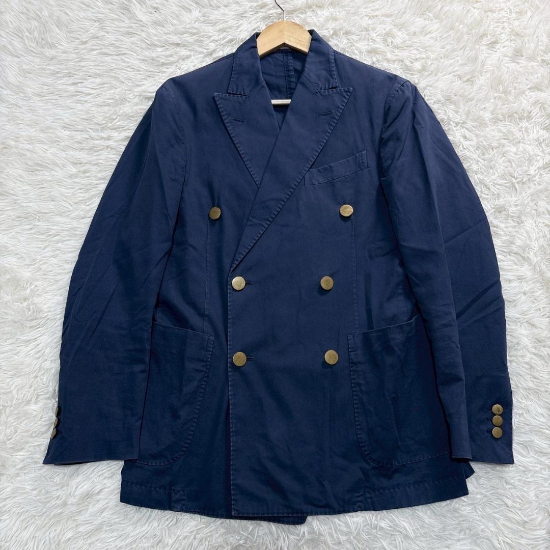 BOGLIOLI COAT ネイビーブルー ダブルブレストジャケット　42