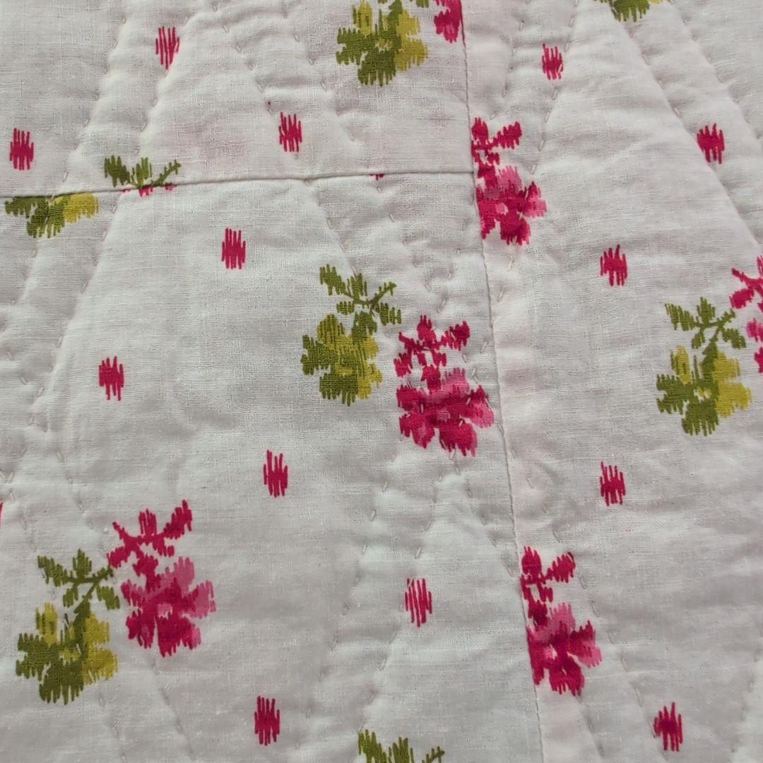 パッチワークキルト　ビンテージ　ハンドメイド