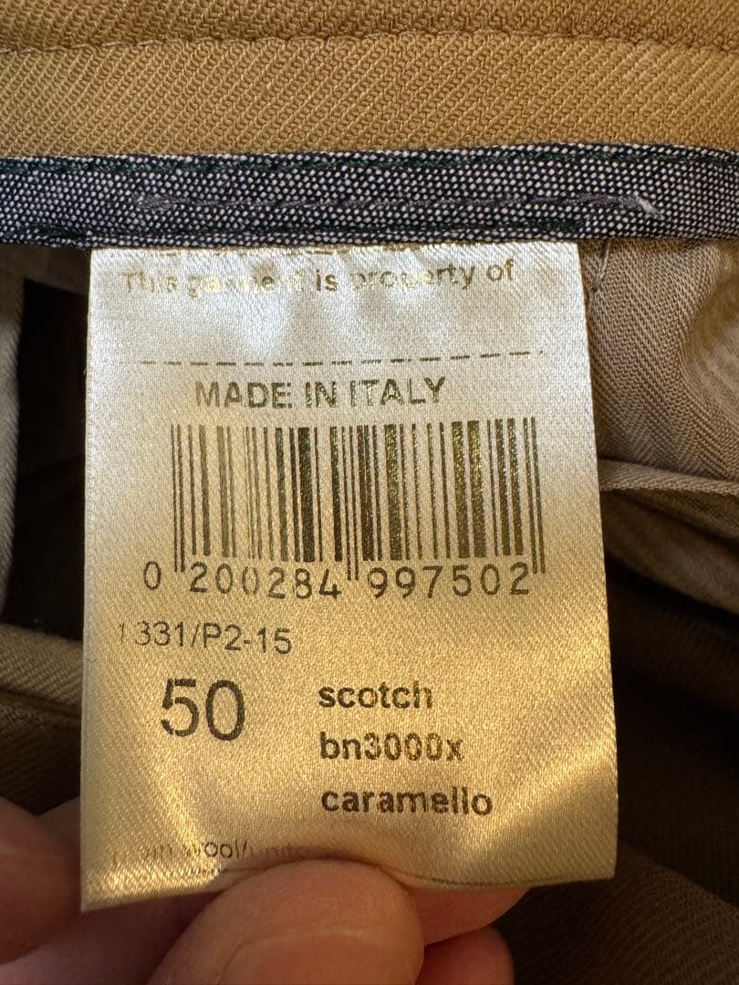 未使用 BERWICH SCOTCH ウォッシャブル パンツBN3000X 50