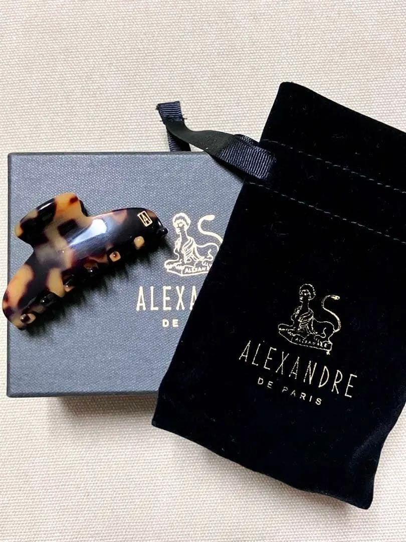 定番 ALEXANDRE DE PARIS べっ甲柄 ヘアクリップ