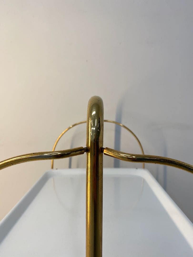 希少 レア 60s ヴィンテージ ドイツ ワゴンミールカート2段 金属フレーム