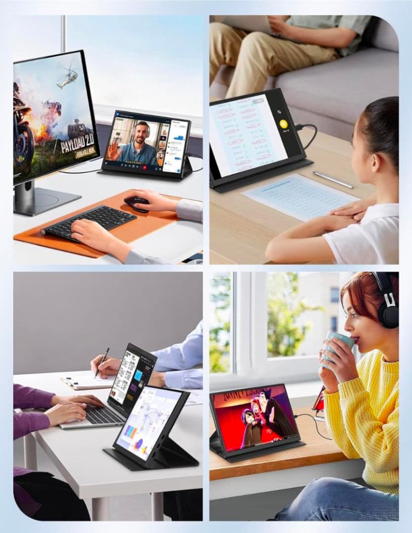 モバイルモニター 10.5インチ 小型 FHD1280P 100%sRGB広色域