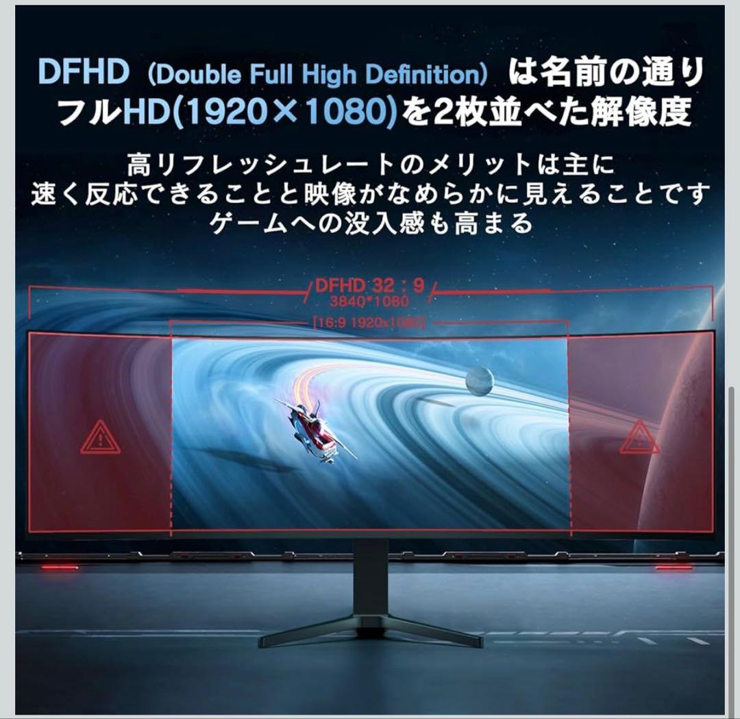 Wingame ゲーミングモニター スーパーウルトラワイド（3840*1080）