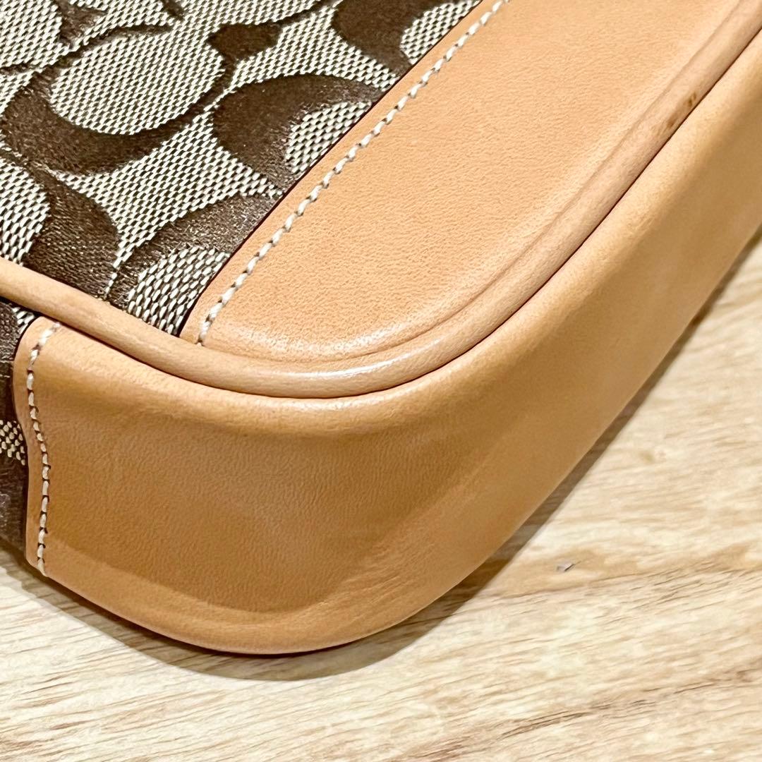 極美品　コーチ　6094 アクセサリーポーチ　シグネチャー　キャンバス