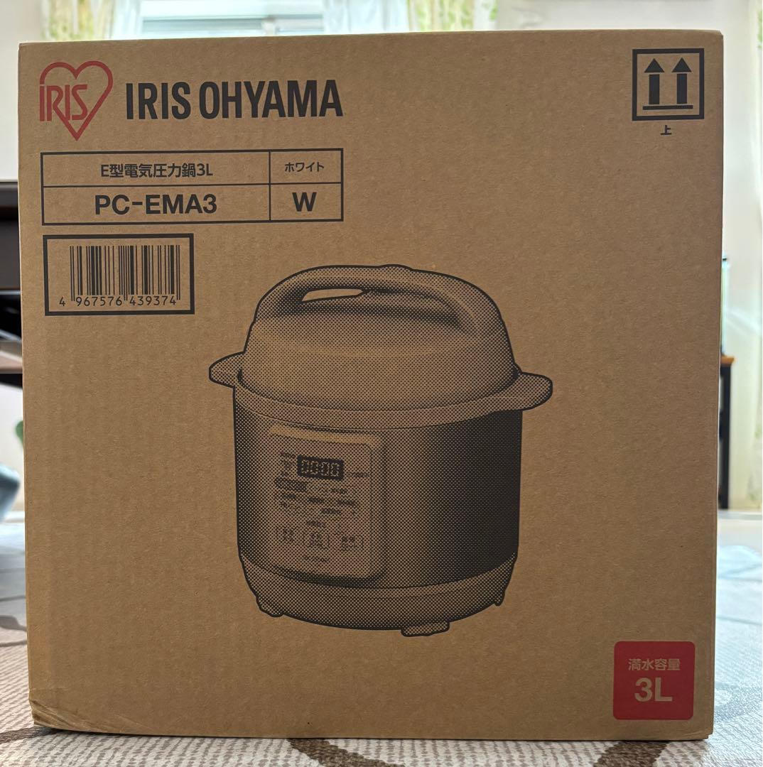 アイリスオーヤマ E型電気圧力鍋 3L PC-EMA3 ホワイト
