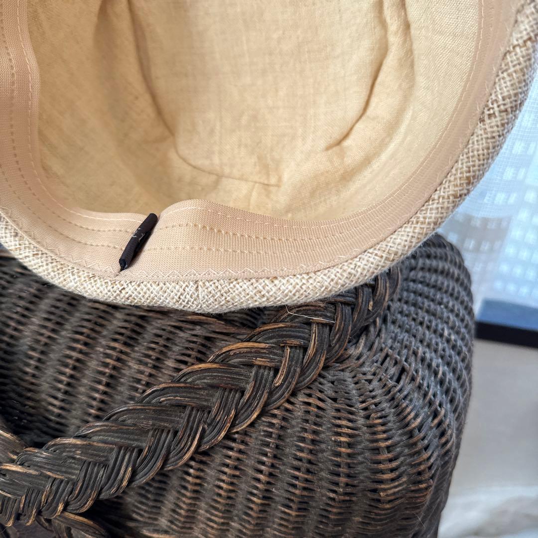 mite リネン オフホワイト 春夏用帽子 Mサイズ