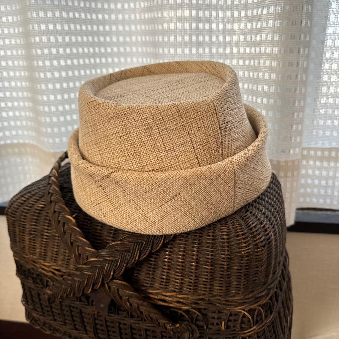 mite リネン オフホワイト 春夏用帽子 Mサイズ