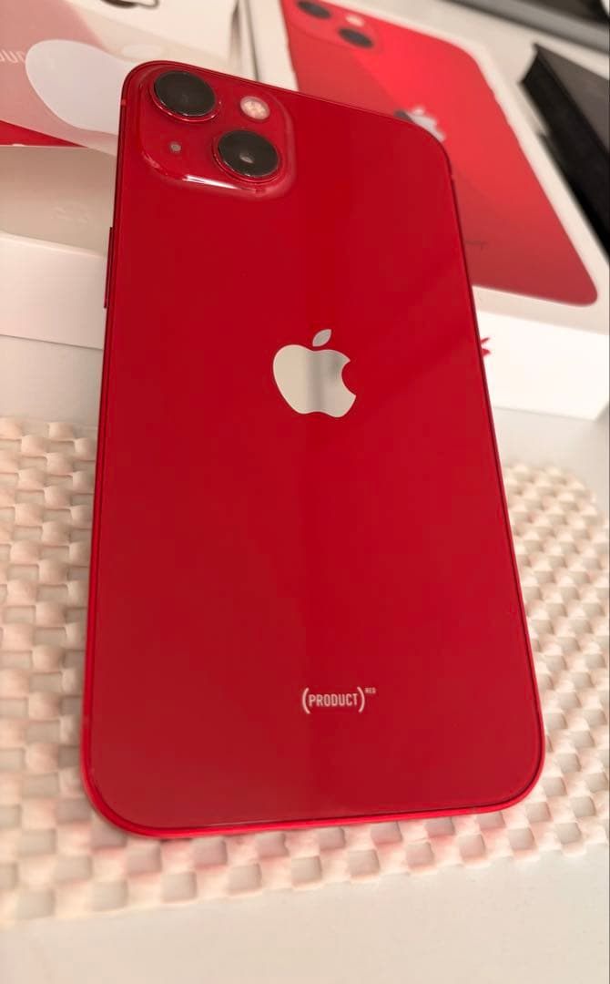 Apple iPhone13-RED-128GB +ガラスフィルム+充電ケーブル