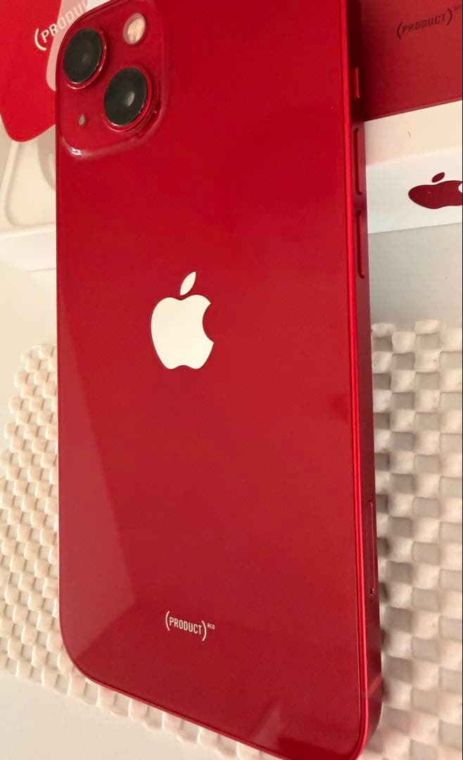 Apple iPhone13-RED-128GB +ガラスフィルム+充電ケーブル
