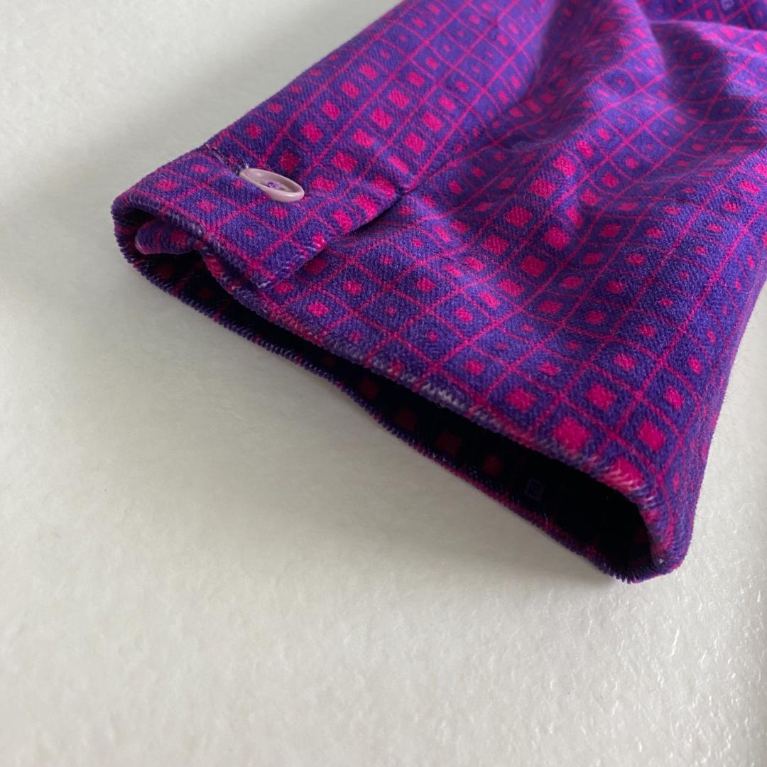 フェンディ　ジャケット　ベルベット　ロゴ　FENDI ベロア 総柄 パープル系