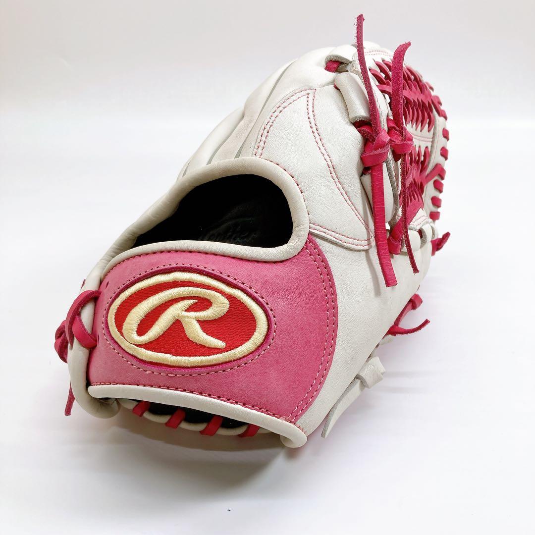 ✨美品✨ローリングス ボルダーフィールド 軟式グローブ ピンク ホワイト 大人用