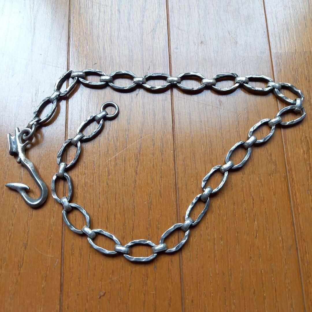 ウォレットチェーン 純銀 フック付きシルバー1000