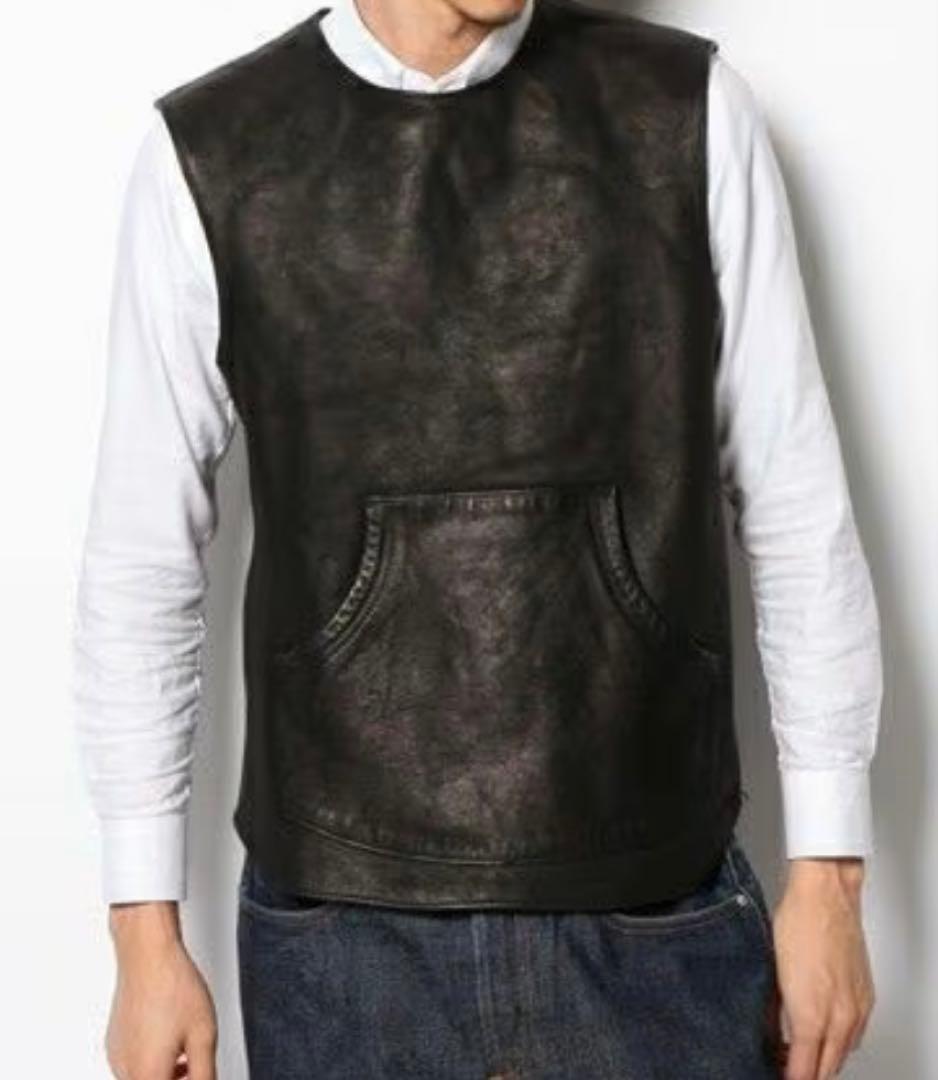 johnbull ジョンブル　ホースレザーベスト　黒　品番12401