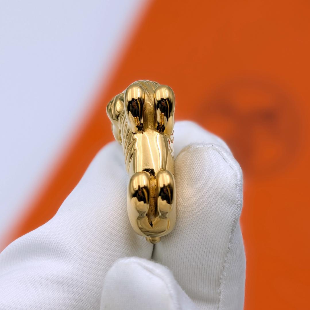 美品 エルメス カデナ ライオン 1997年限定 アフリカ ゴールド チャーム