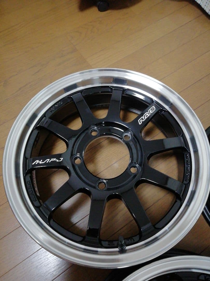 ぶ*る様 美品 ジムニー用 RAYS A·LAP-J BD (Black/Rim