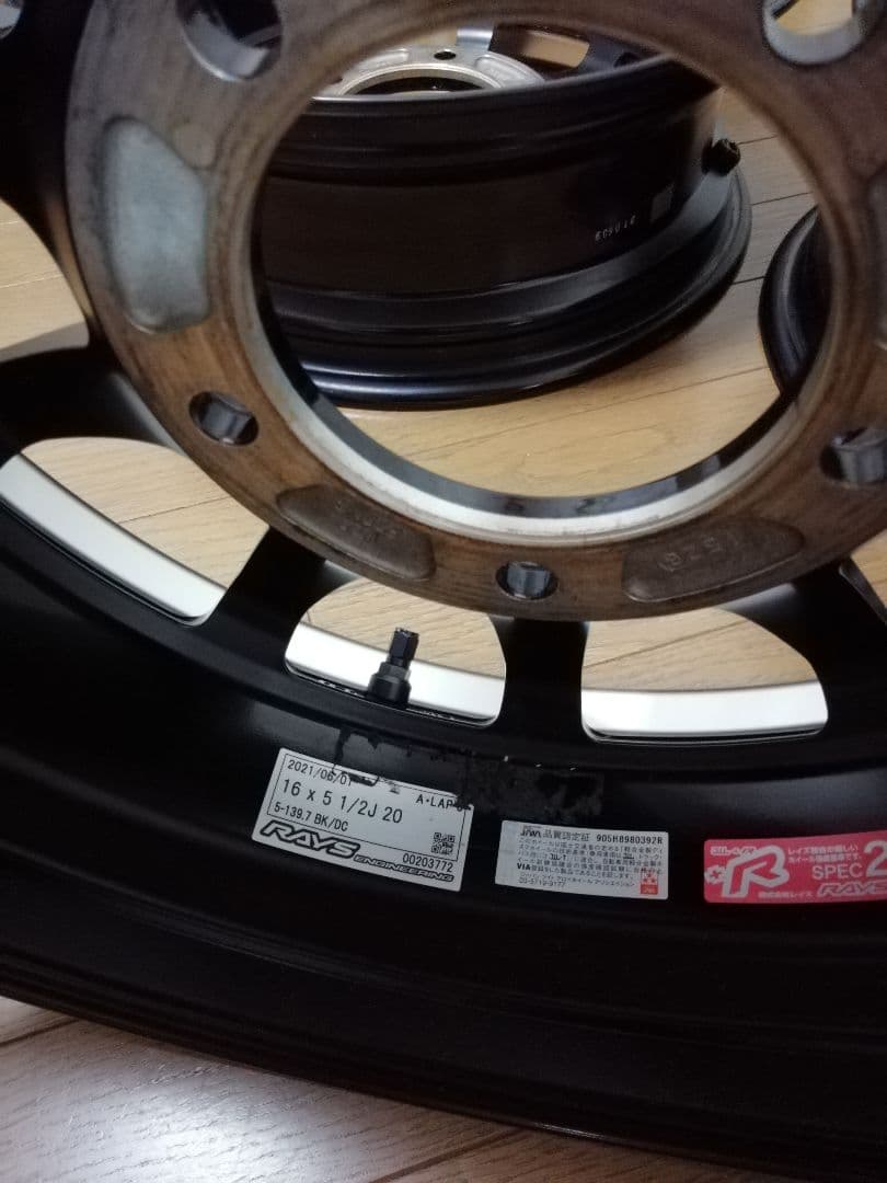 ぶ*る様 美品 ジムニー用 RAYS A·LAP-J BD (Black/Rim