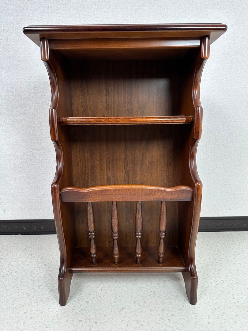 カリモク コロニアル マガジンラック 本棚 電話台 花台 管理No.※i4