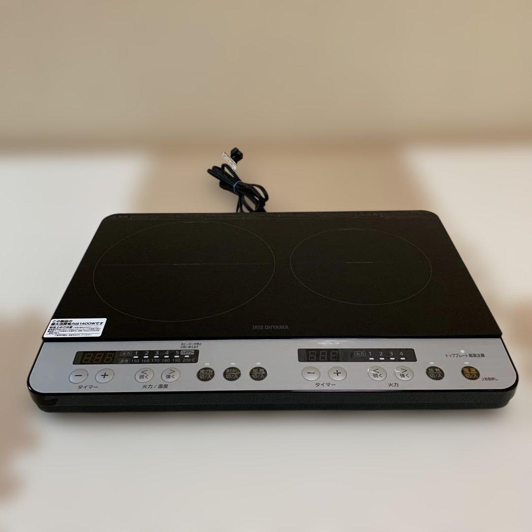 【値下げ】IRIS OHYAMA IHK-W12P-B IHクッキングヒーター