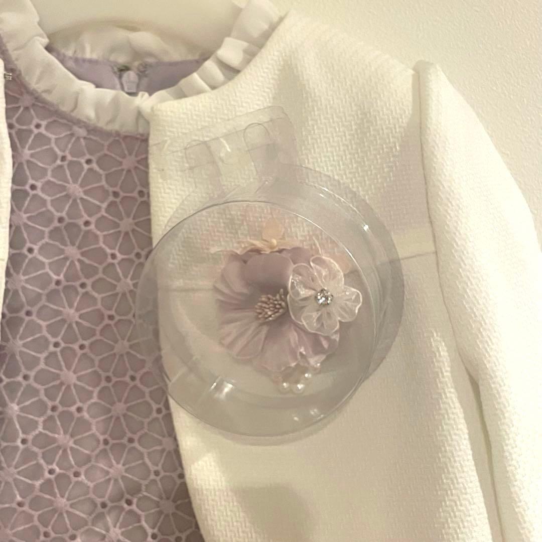 【美品】petit main フォーマルワンピース ボレロ付き　入学式 発表会