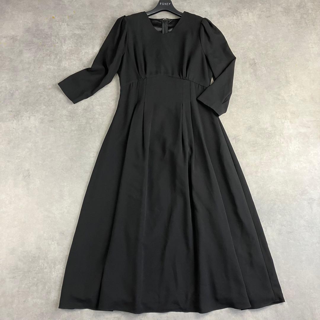 etoll. レースカラー7部袖ロングワンピース ドレス L 2way 結婚式