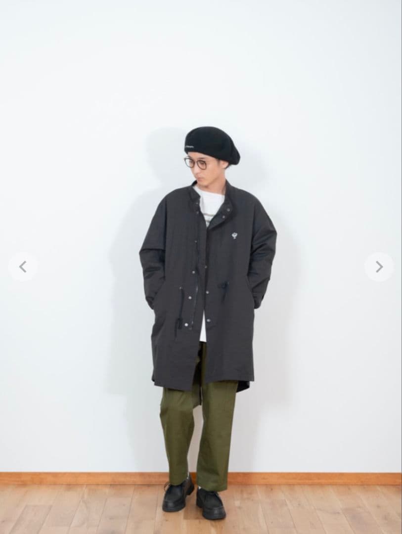 新品KEYMEMORY ブラックモッズコート