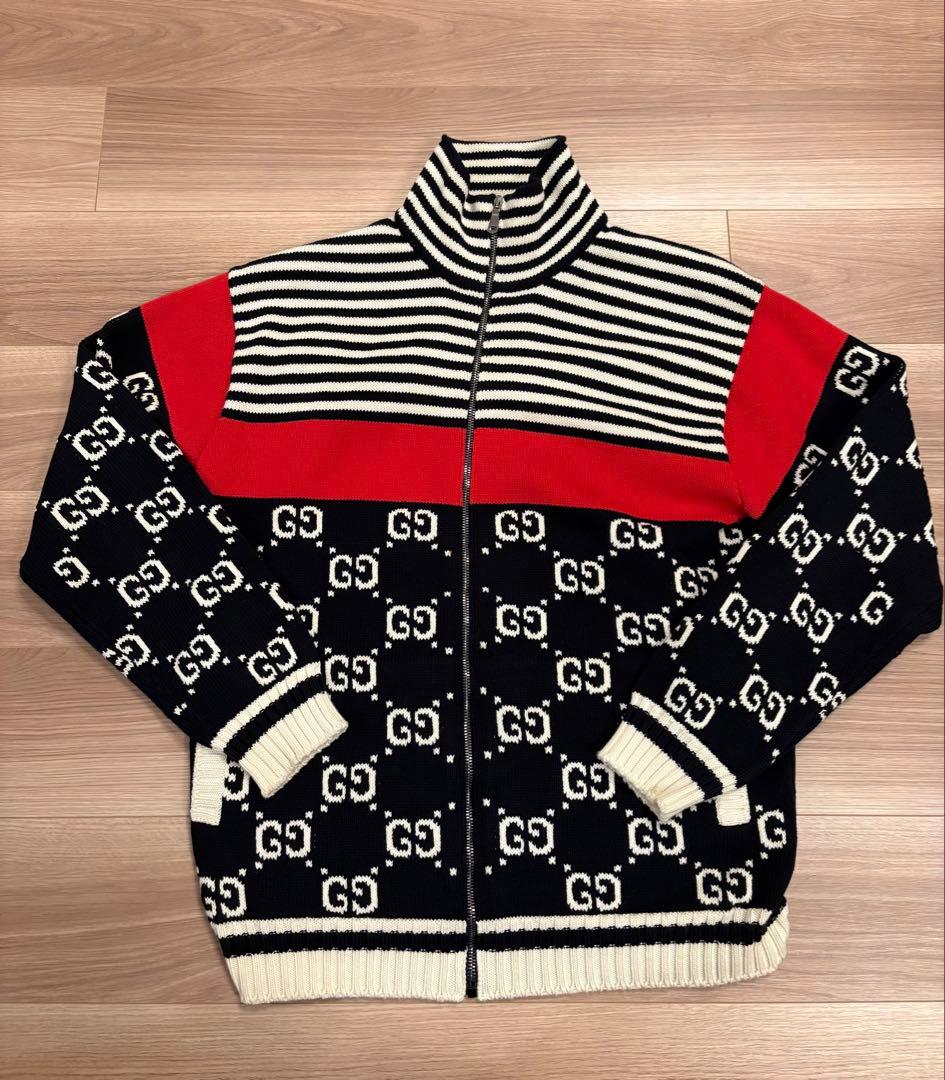 GUCCI GG柄 ニット ブルゾン ジャケット ハイネック
