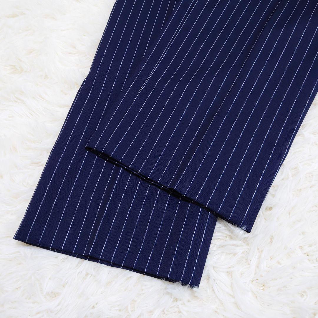 オリヒカ　スーツ　Super130'S　ネイビー　ストライプ　AB5　M相当