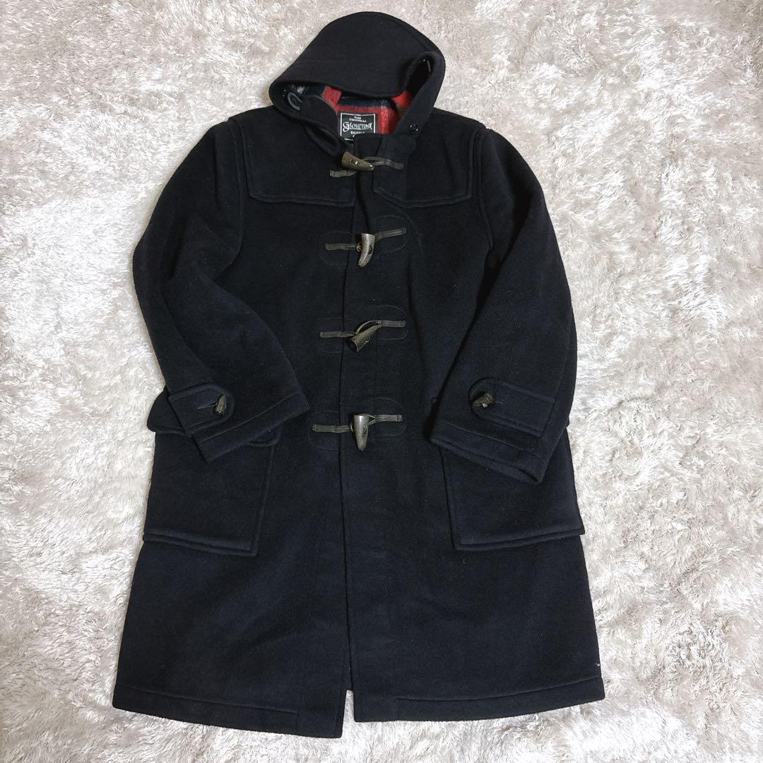 英国製Gloverall グローバーオール　 L ダッフルロングコート ネイビー
