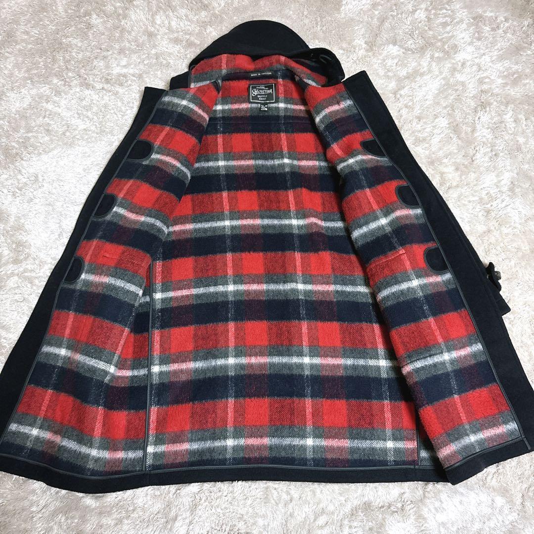 英国製Gloverall グローバーオール　 L ダッフルロングコート ネイビー