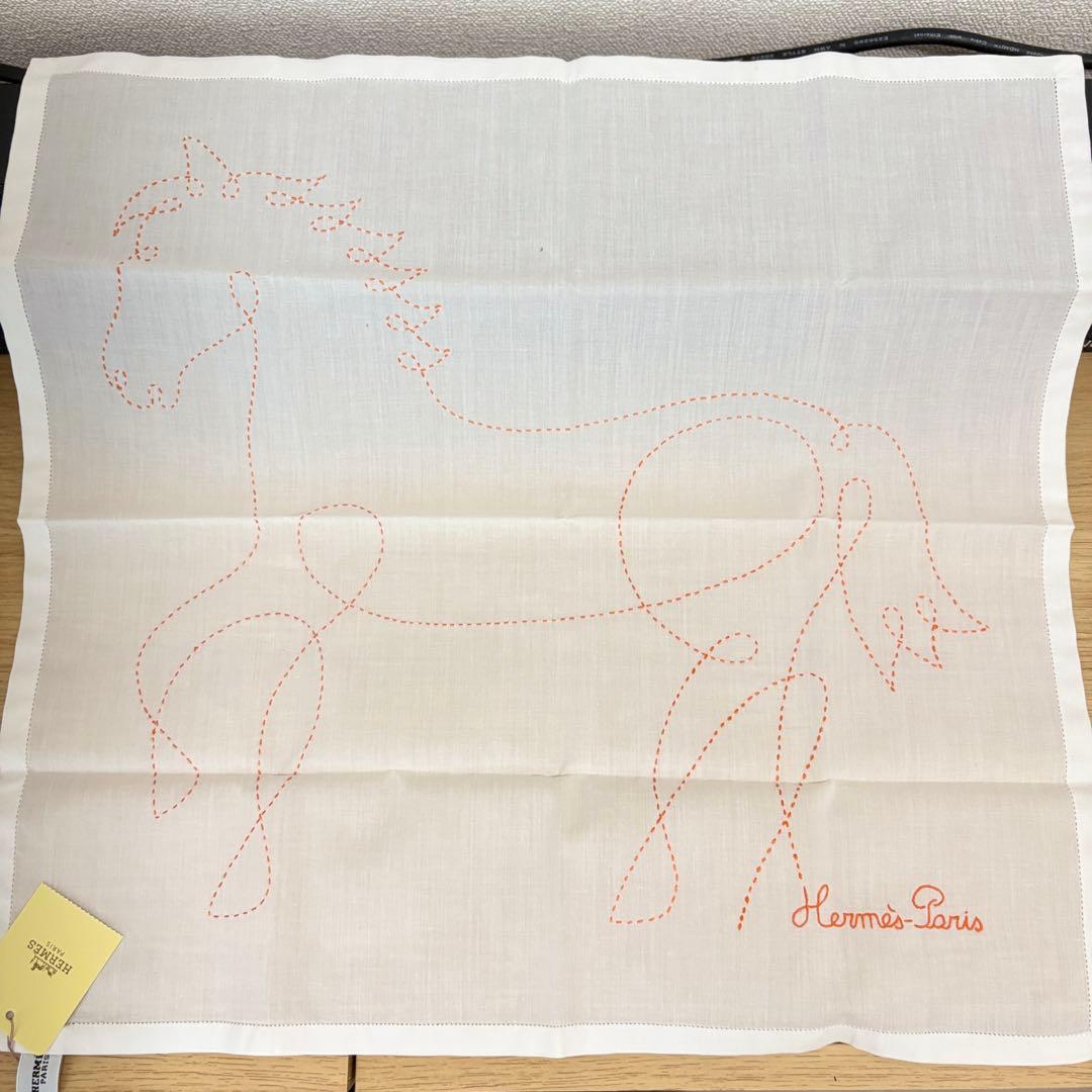 HERMES ホースデザインハンカチ