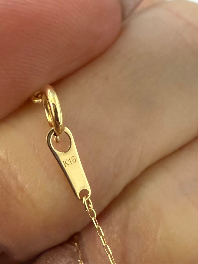 k18 S イニシャル ネックレス