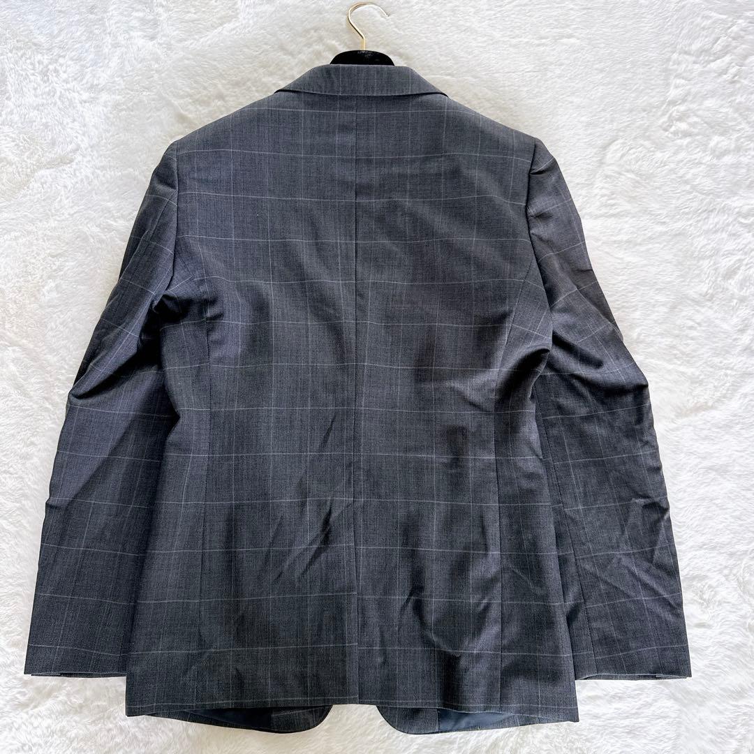 【スーツセレクト】スーツ 3ピース グレー ウィンドーペン Y6サイズ