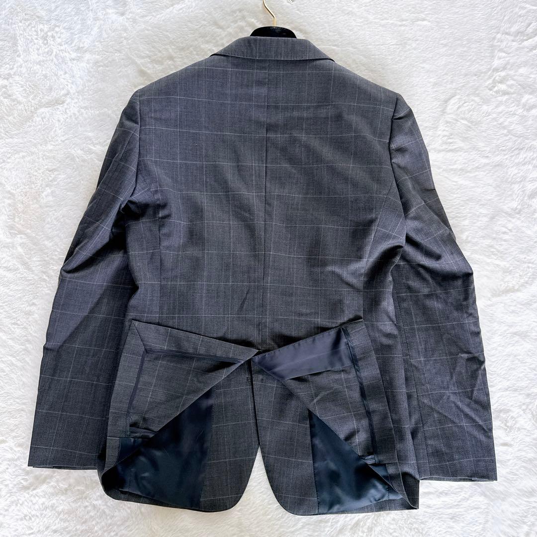 【スーツセレクト】スーツ 3ピース グレー ウィンドーペン Y6サイズ