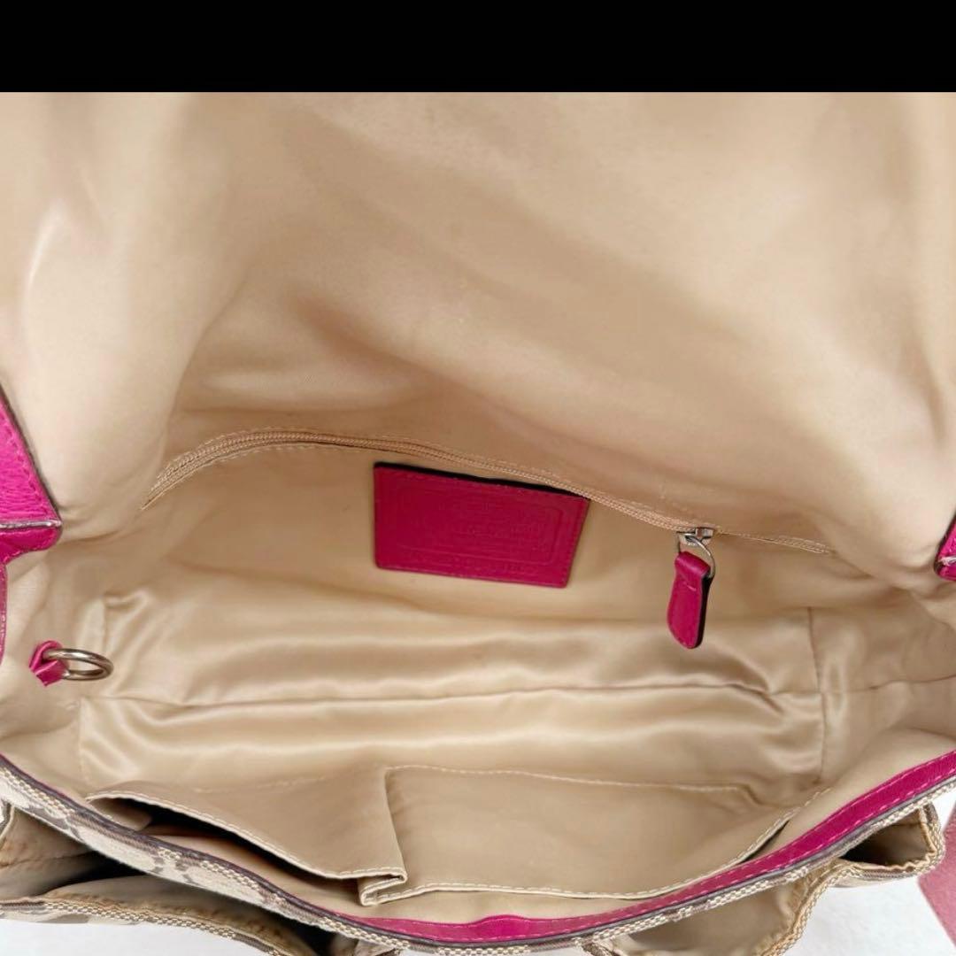 バッグ Coach Soho Signature Hobo Shoulder Pink
