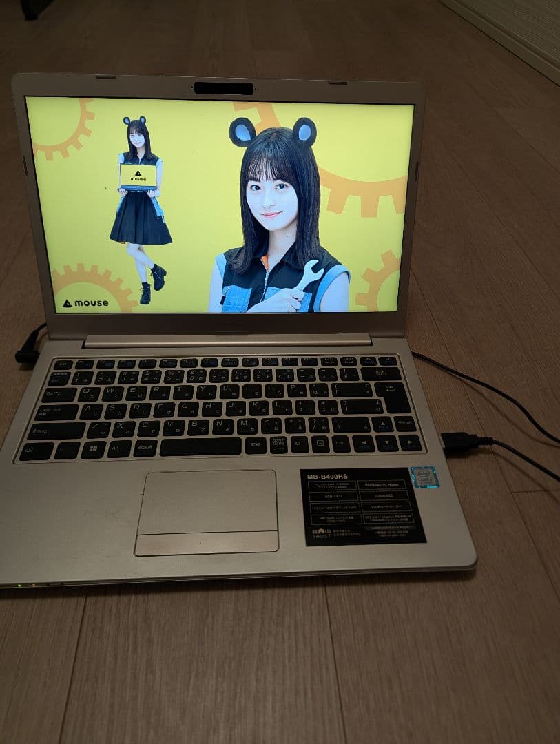 乃木坂46 スクリーンセーバー付き　mouse ノートPC シルバー 日本製