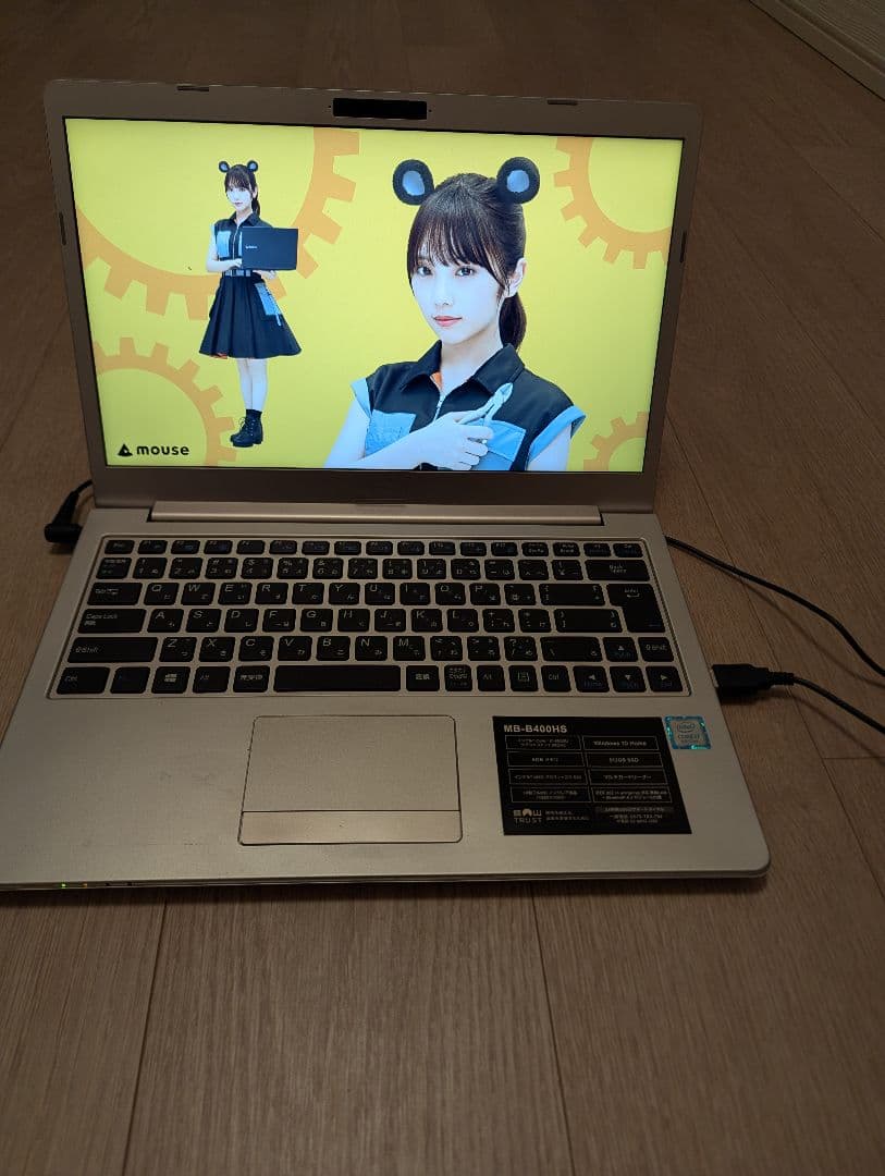 乃木坂46 スクリーンセーバー付き　mouse ノートPC シルバー 日本製