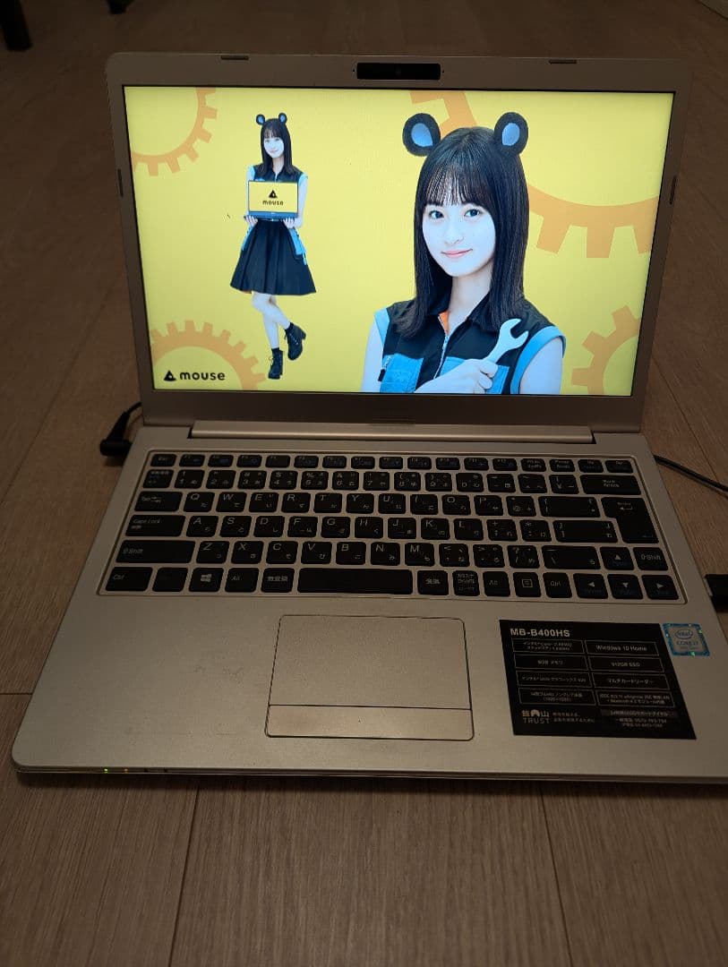 乃木坂46 スクリーンセーバー付き　mouse ノートPC シルバー 日本製