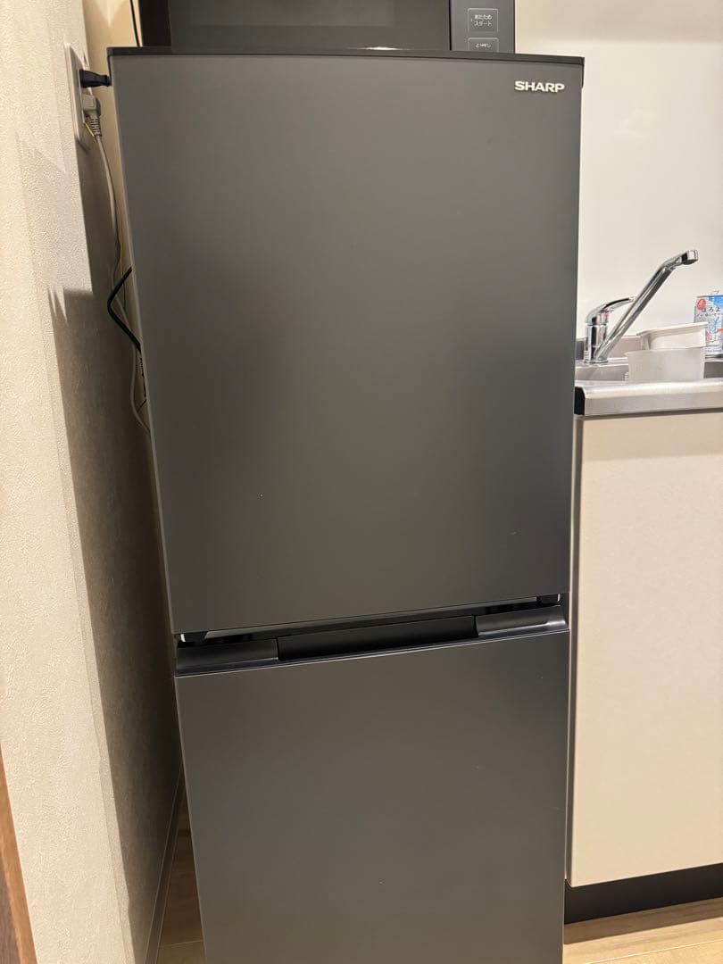 SHARP 冷蔵庫　ほぼ未使用　説明書付き 【SJ-D15KJ】ブラック