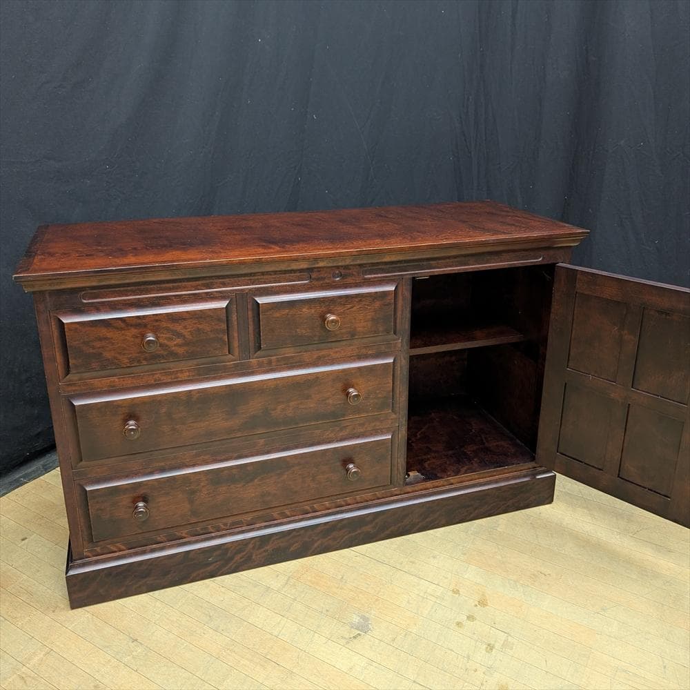 神居民芸　樺 カバ材　ローチェスト　整理箪笥　箪笥　タンス　チェスト　蟻組　民藝