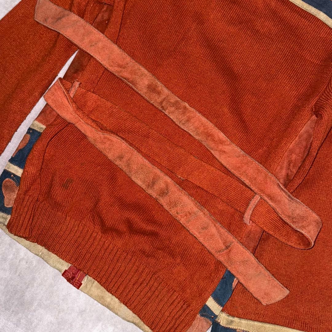 70s Kmart Suede 'n Knit 蝶柄