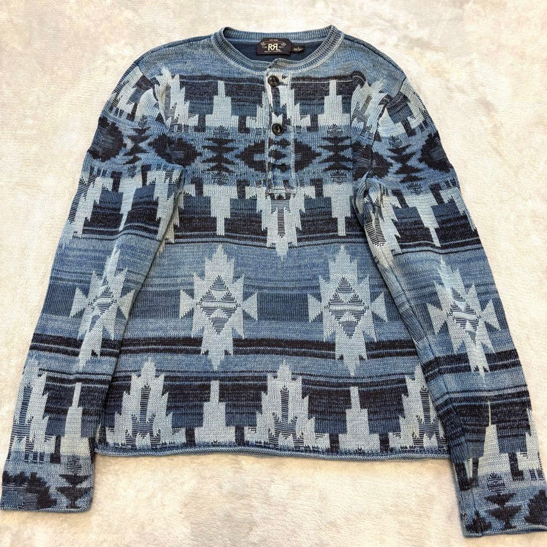RRL Ralph Lauren ヘンリーネック チマヨ柄 L ジャガード 希少