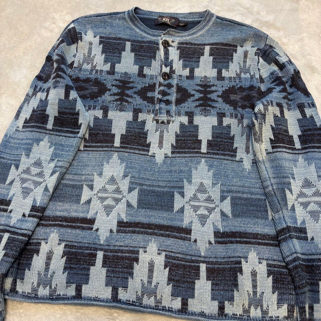 RRL Ralph Lauren ヘンリーネック チマヨ柄 L ジャガード 希少