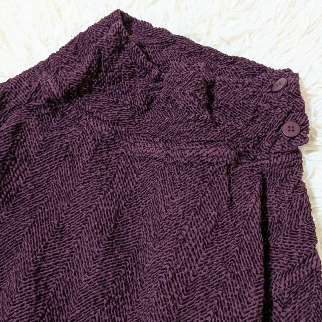 イッセイミヤケ 2025年モデル ロングワンピース ボルドー フリーサイズ