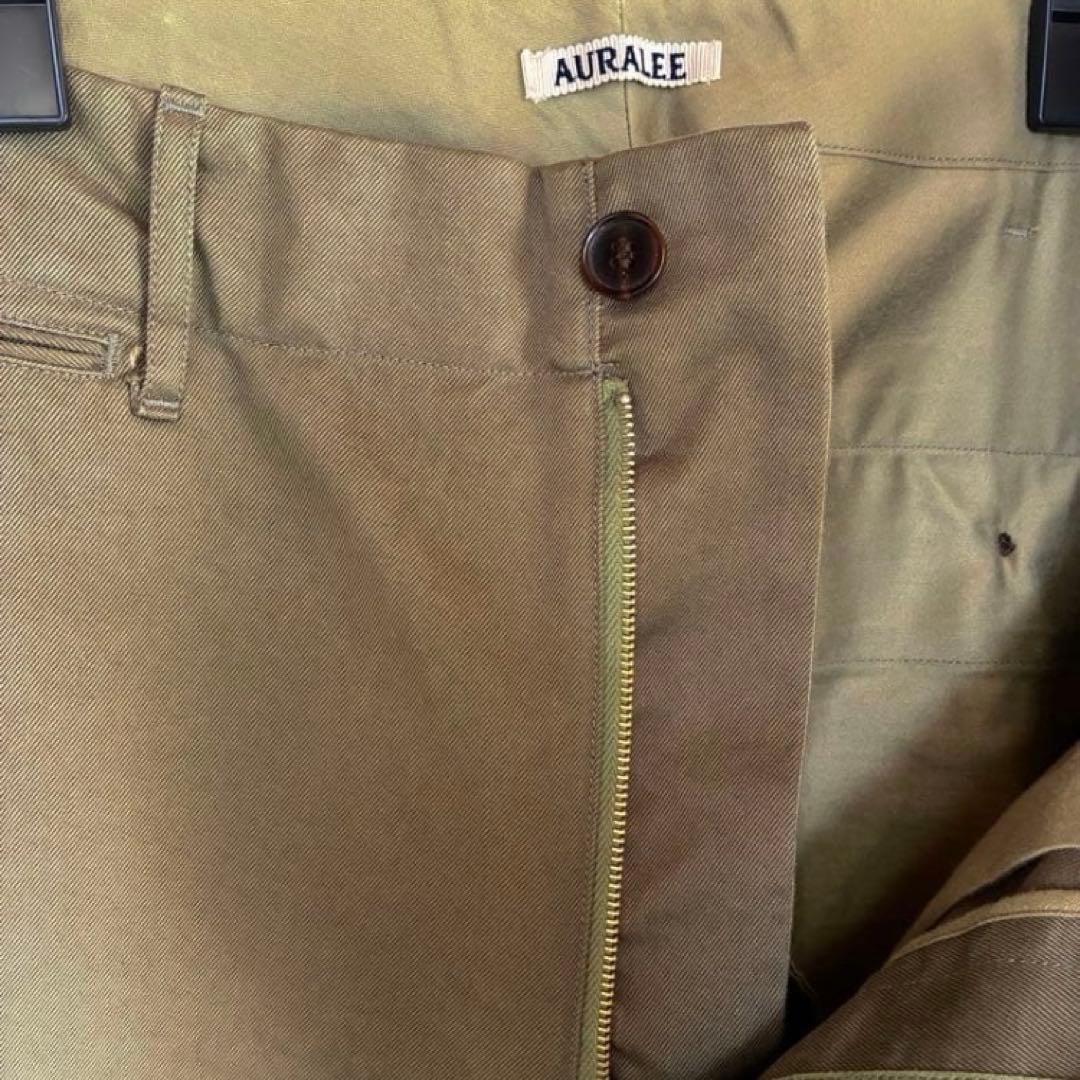 パンツ AURALEE WASHED FINX CHINO WIDE PANTS