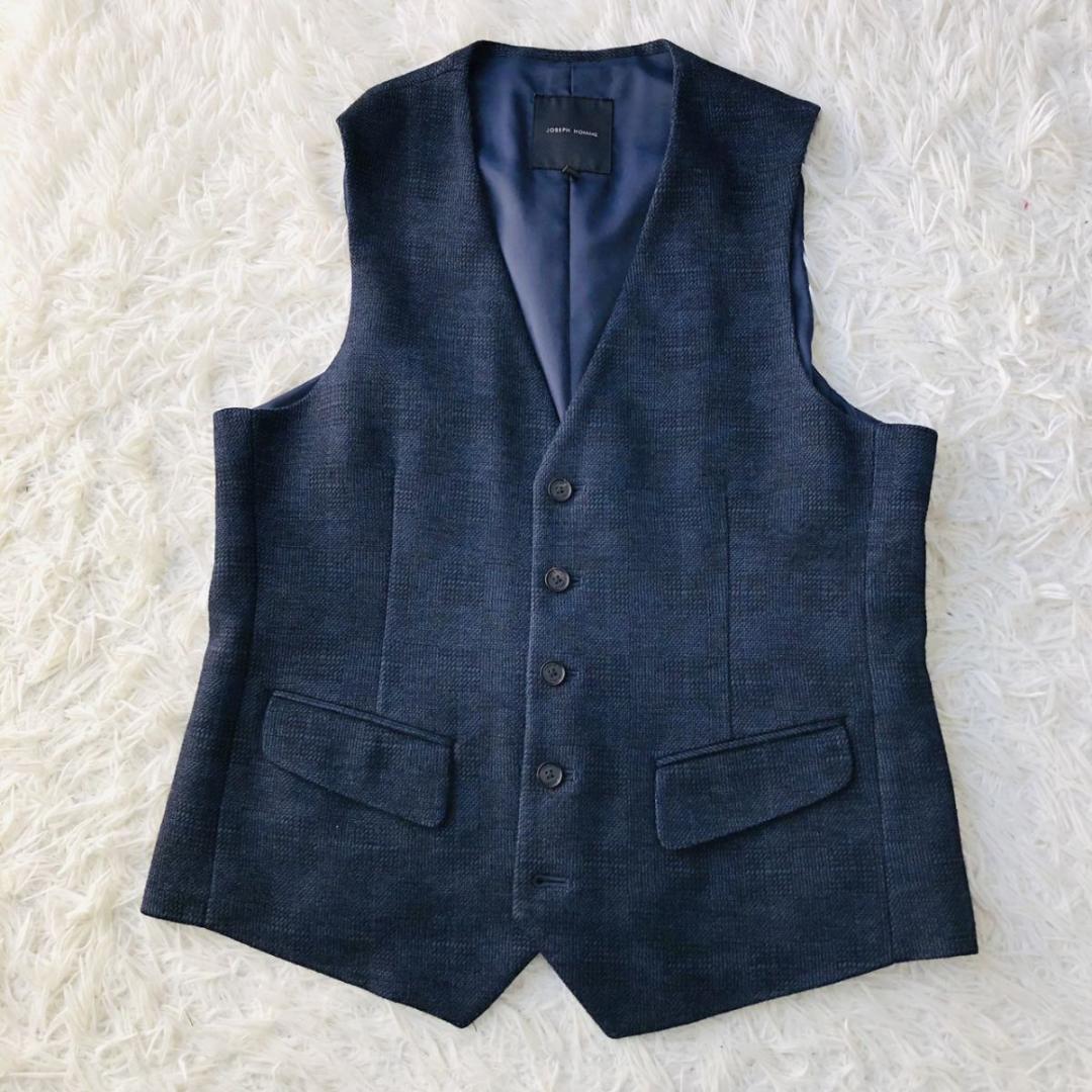 ★スリーピース★JOSEPH HOMME セットアップスーツ チェック ネイビー