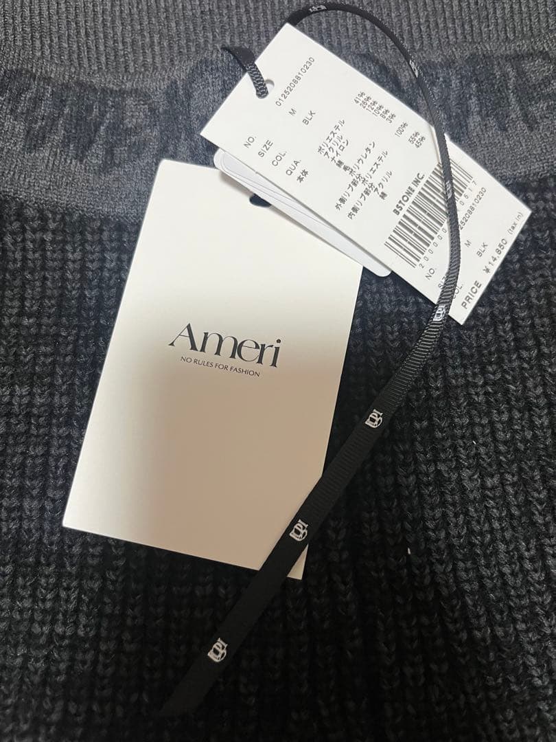 パンツ Ameri WAIST LOGO KNIT BIKER PANTS