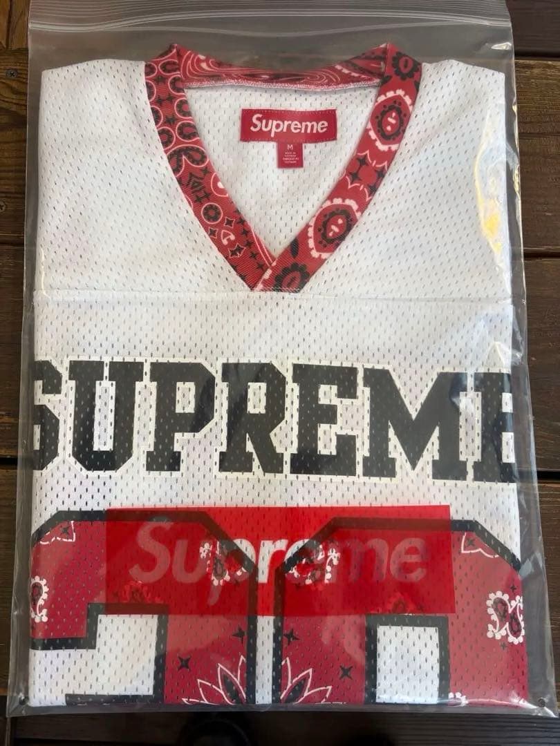 Supreme Bandana Football Jersey M ホワイト